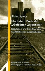 Front cover of Nach dem Ende des "Goldenen Zeitalters" by Alain Lipietz