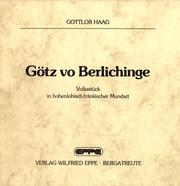 Cover of Götz vo Berlichinge by Gottlob Haag