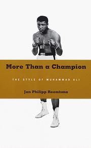 Front cover of More Than A Champion by Jan Philipp Reemtsma