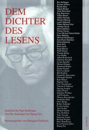 Cover of Dem Dichter des Lesens by Hoffmann, Paul