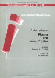 Front cover of Third Workshop on Plasma and Laser Physics by Workshop on Plasma and Laser Physics (3rd 1993 Ismailia, Egypt)