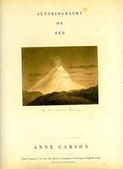 Front cover of Autobiography of red by Anne Carson