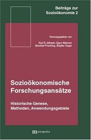 Front cover of Sozioökonomische Forschungsansätze by Unknown
