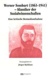 Front cover of Werner Sombart (1863-1941) by Jürgen Backhaus