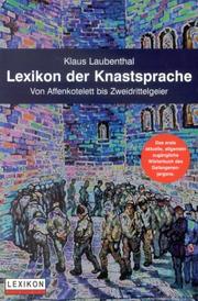Cover of Lexikon der Knastsprache by Klaus Laubenthal