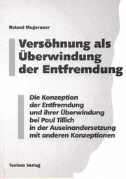 Front cover of Versöhnung als Überwindung der Entfremdung by Roland Mugerauer