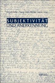 Front cover of Subjektivit at und Anerkennung by Barbara Merker
