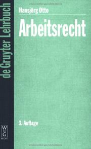 Cover of Arbeitsrecht by Hansjorg Otto