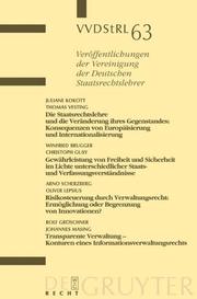 Cover of VVDStRL 63 by Christoph Gusy