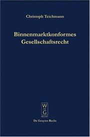 Cover of Binnenmarktkonformes Gesellschaftsrecht by Christoph Teichmann