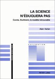 Front cover of La science n'éduquera pas by Alain Kerlan