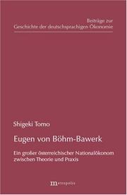 Front cover of Eugen von Böhm-Bawerk by Shigeki Tomo
