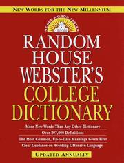 Front cover of Random House Webster's college dictionary by Random House (Firm)