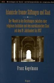 Front cover of Islamische fromme Stiftungen und Staat by Franz Kogelmann