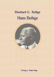 Cover of Hans Bethge by Eberhard Bethge