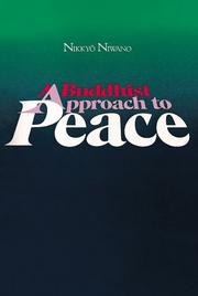 Front cover of A Buddhist Approach to Peace by Nikkyo Niwano