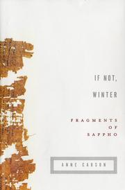 Cover of If Not, Winter by Sappho