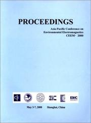 Front cover of Proceedings by Asia-Pacific Conference on Environmental Electromagnetics (2nd 2000 Shanghai, China)