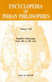 Front cover of Buddhist philosophy from 100 to 350 A.D. by Karl H. Potter
