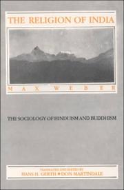 Front cover of Religion of India by Max Weber