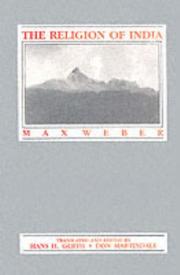 Front cover of Religion of India by Max Weber