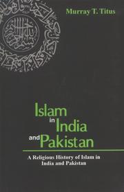Cover of Islam in India and Pakistan by Murray T. Titus