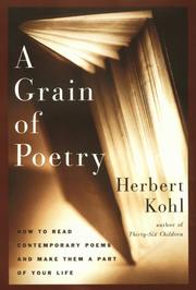Front cover of A Grain of Poetry by Herbert R. Kohl