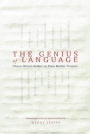 Front cover of The genius of language by Wendy Lesser