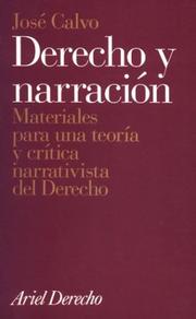 Front cover of Derecho y narración by José Calvo