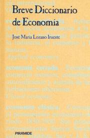 Front cover of Breve diccionario de economía by José María Lozano Irueste