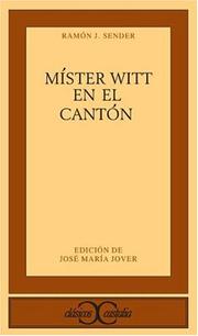 Front cover of Míster Witt en el Cantón by Ramón J. Sender