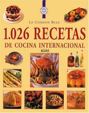 Front cover of 1,026 recetas de cocina internacional by Cordon Bleu Cookery School.