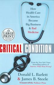 Front cover of Critical condition by Donald L. Barlett