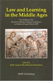 Front cover of Law and learning in the Middle Ages by Carlsberg Academy Conference on Medieval Legal History (2nd 2005 Copenhagen, Denmark)