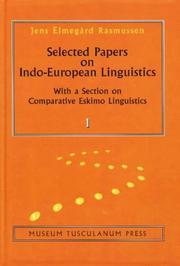 Front cover of Selected papers on Indo-European linguistics by Jens Elmegård Rasmussen