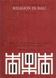 Front cover of Religion in Bali by Christiaan Hooykaas