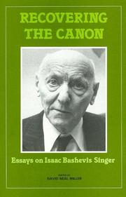 Front cover of Recovering the canon by David Neal Miller