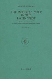 Cover of The Imperial Cult in the Latin West by Duncan Fishwick