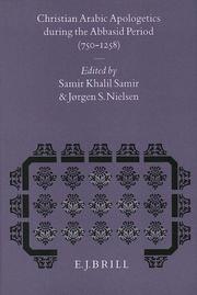 Cover of Christian Arabic Apologetics During the Abbasid Period (Studies in the History of Religions) by Samir Khalil Samir