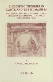 Front cover of Linguistic Theories in Dante and the Humanists by Angelo Mazzocco