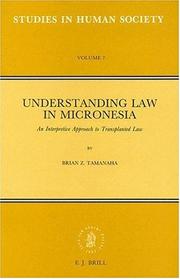 Cover of Understanding law in Micronesia by Brian Z. Tamanaha