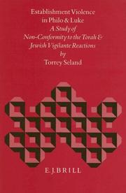 Front cover of Establishment violence in Philo and Luke by Torrey Seland