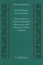 Front cover of Iter Vaticanum Franciscanum by Girard J. Etzkorn