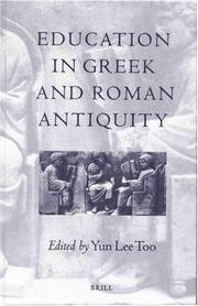 Front cover of Education in Greek and Roman Antiquity by Yun Lee Too