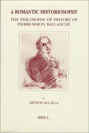 Front cover of A romantic historiosophy by Arthur McCalla