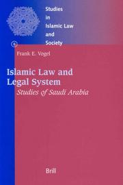 Front cover of Islamic law and legal system by Frank E. Vogel