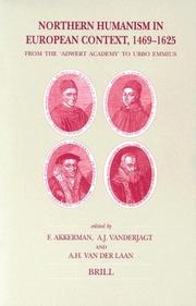 Front cover of Northern humanism in European context, 1469-1625 by Fokke Akkerman