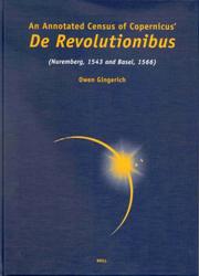 Front cover of An annotated census of Copernicus' De revolutionibus (Nuremberg, 1543 and Basel, 1566) by Owen Gingerich