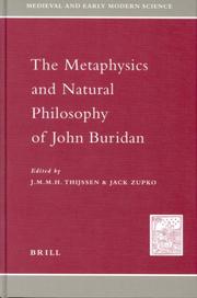 Front cover of The metaphysics and natural philosophy of John Buridan by J. M. M. H. Thijssen