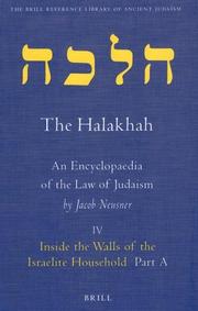 Front cover of Halakhah: Inside the Walls of the Israelite Household by Jacob Neusner